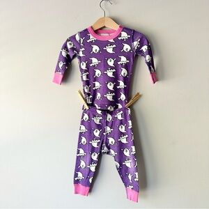 Hanna Andersson Halloween Ghost Long Sleeve 2 Piece Pajama Set
